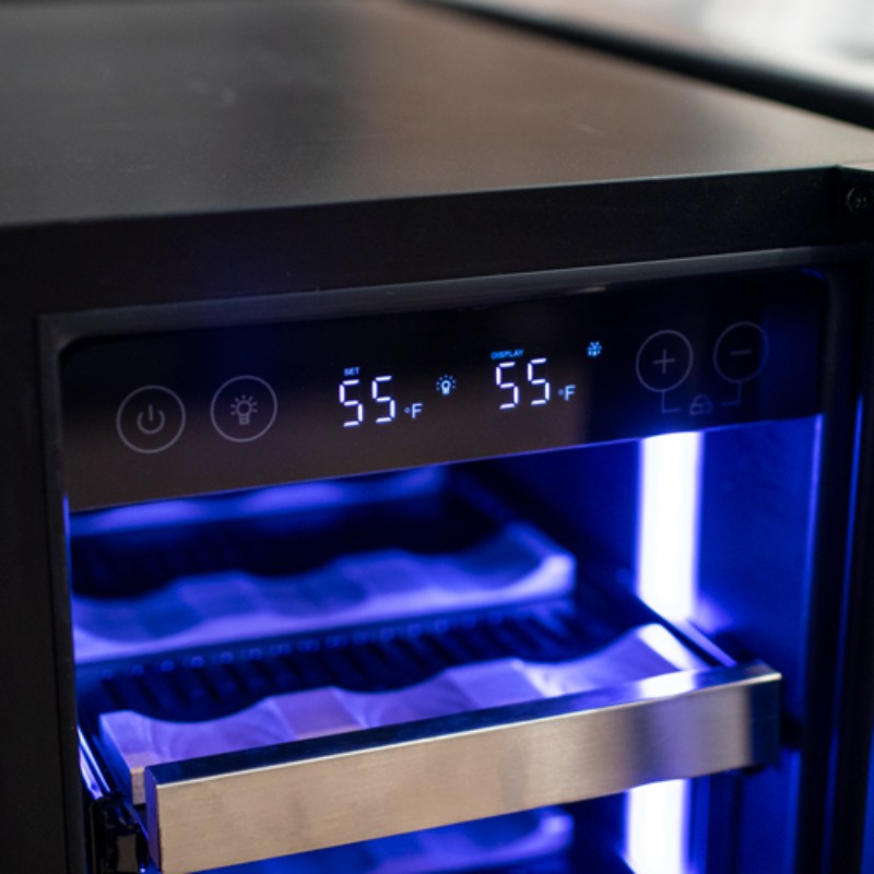 Allavino Wine Refrigerator 24" Dual-Door Stainless Steel Beverage Center VSBCW34FD-2S