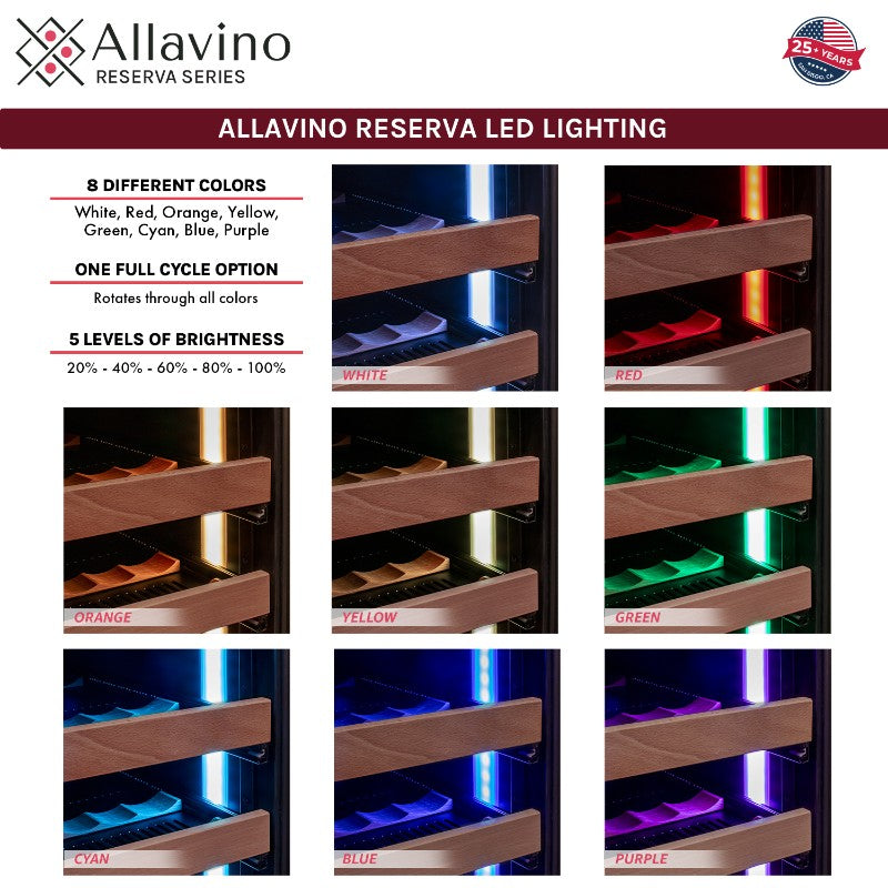 Allavino VSW15471D-2SL 154-Bottle Dual Zone Wine Refrigerator