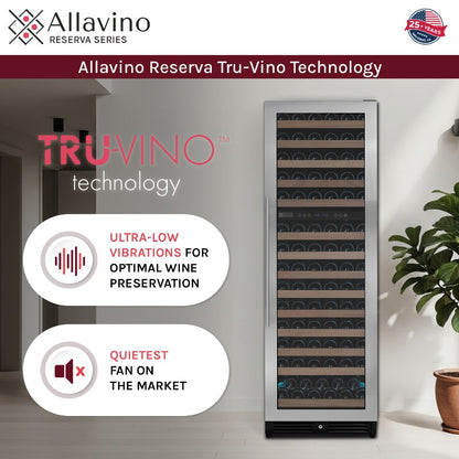 Allavino Reserva Wine Refrigerator 154 Bottle Dual Zone Stainless Steel VSW15471D-2SL