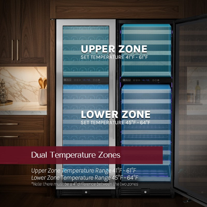 Allavino VSW15471D-2SL 154-Bottle Dual Zone Wine Refrigerator