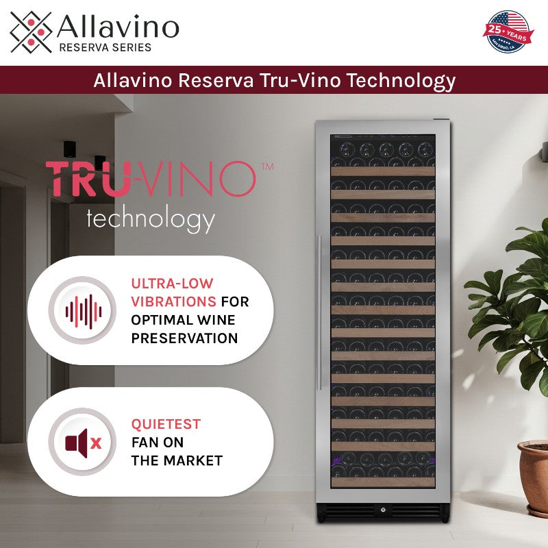 Allavino Reserva Series 163-Bottle Single Zone Wine Refrigerator 71" VSW16371S-1SL