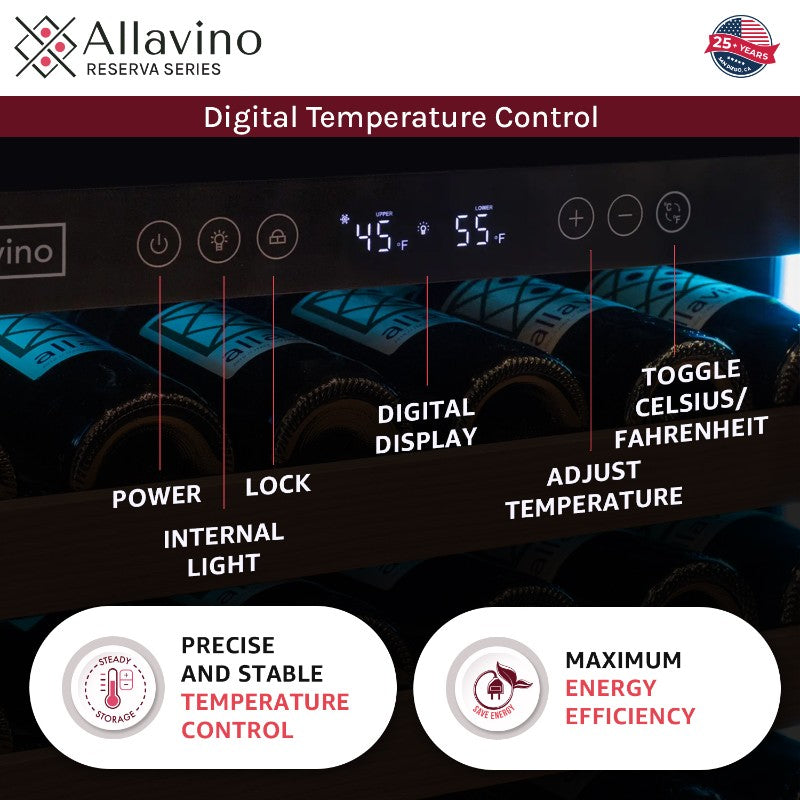 Allavino VSW16371S-1SL 163-Bottle Single Zone Wine Refrigerator