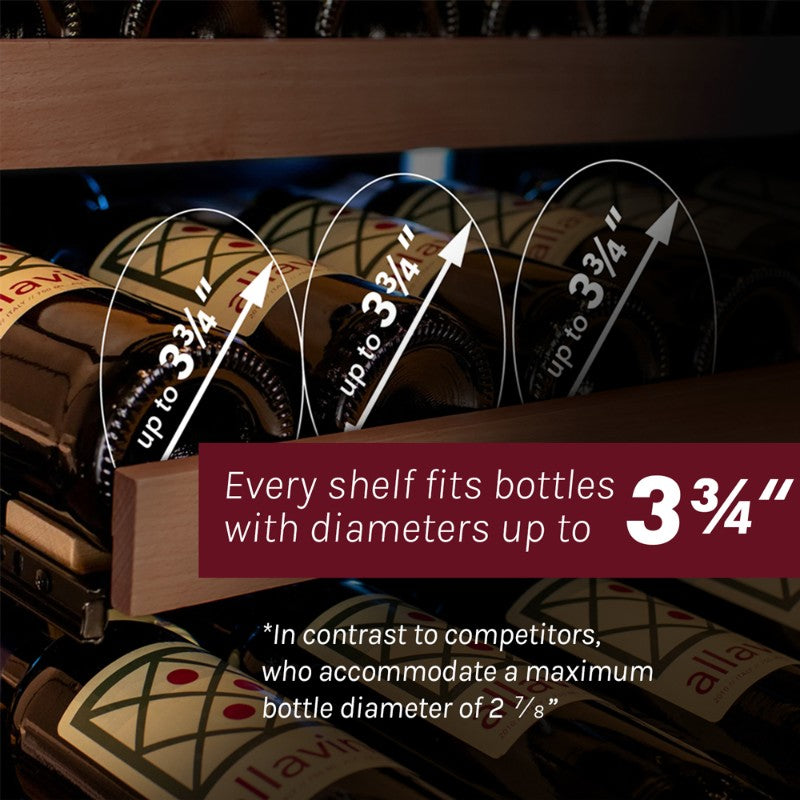 Allavino Reserva Series 163-Bottle Single Zone Wine Refrigerator 71" VSW16371S-1SL