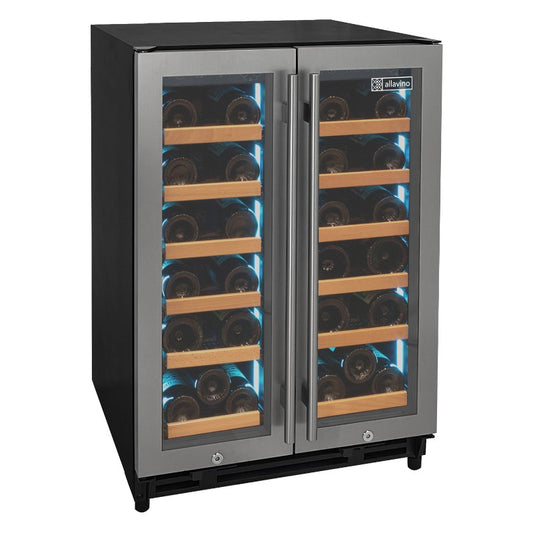 Allavino Reserva 36-Bottle Dual Zone Wine Refrigerator with French Doors VSW3634FD-2S