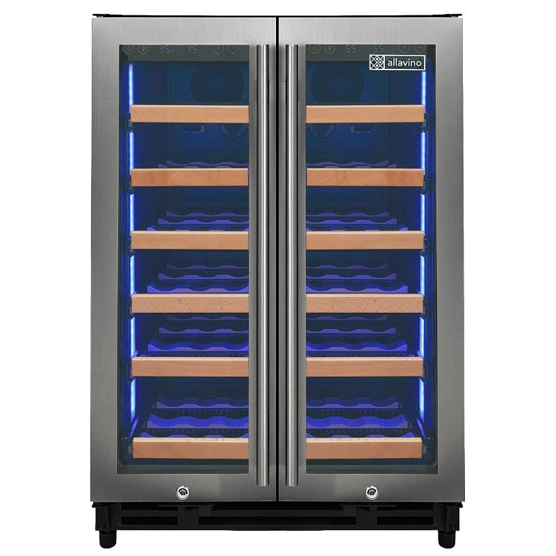 Allavino Reserva 36-Bottle Dual Zone Wine Refrigerator with French Doors VSW3634FD-2S