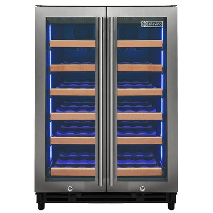 Allavino Reserva 36-Bottle Dual Zone Wine Refrigerator with French Doors VSW3634FD-2S