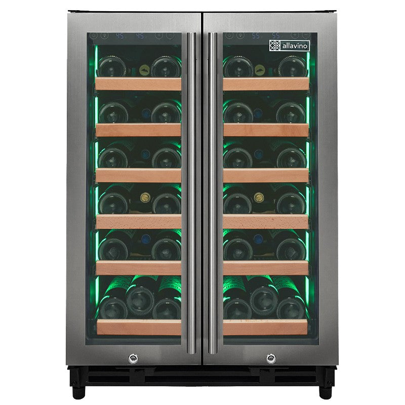 Allavino Reserva 36-Bottle Dual Zone Wine Refrigerator with French Doors VSW3634FD-2S
