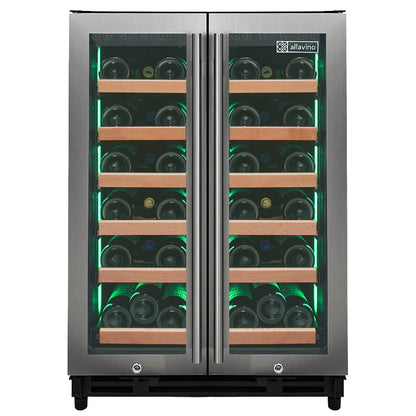 Allavino Reserva 36-Bottle Dual Zone Wine Refrigerator with French Doors VSW3634FD-2S