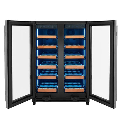Allavino Reserva 36-Bottle Dual Zone Wine Refrigerator with French Doors VSW3634FD-2S