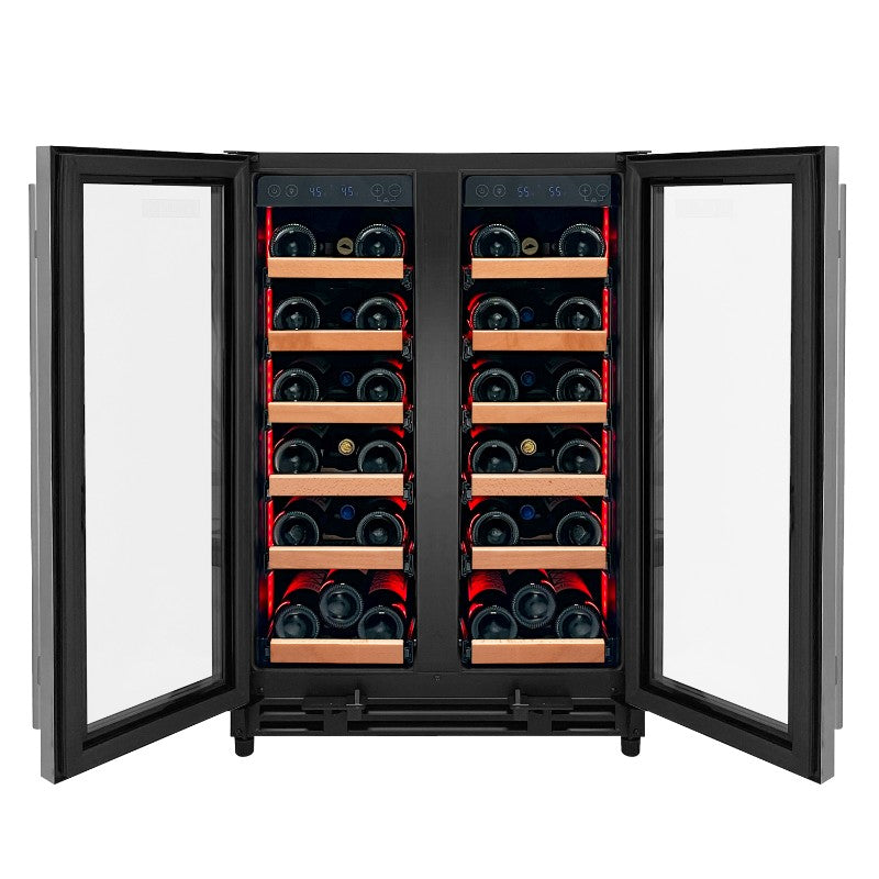 Allavino Reserva 36-Bottle Dual Zone Wine Refrigerator with French Doors VSW3634FD-2S