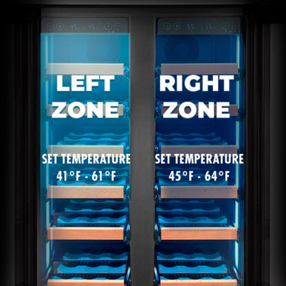 Allavino Reserva 36-Bottle Dual Zone Wine Refrigerator with French Doors VSW3634FD-2S