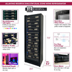 Allavino VSW6771D-2BL-WD 67-Bottle Dual Zone Wine Refrigerator