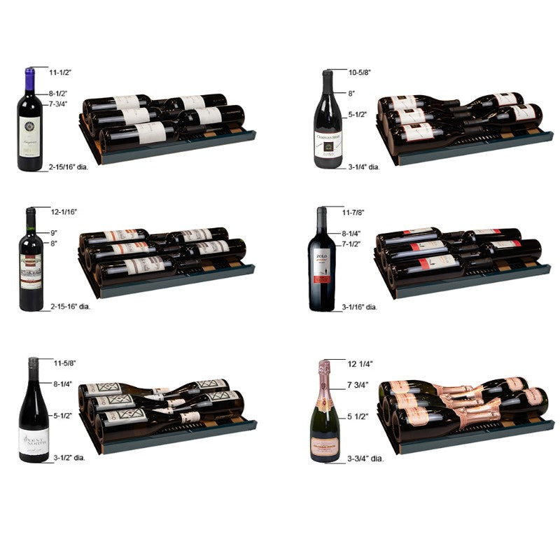 Allavino VSW6771D-2BL-WD 67-Bottle Dual Zone Wine Refrigerator