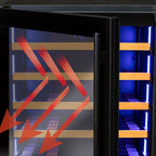 Allavino VSW6771D-2BL-WD 67-Bottle Dual Zone Wine Refrigerator