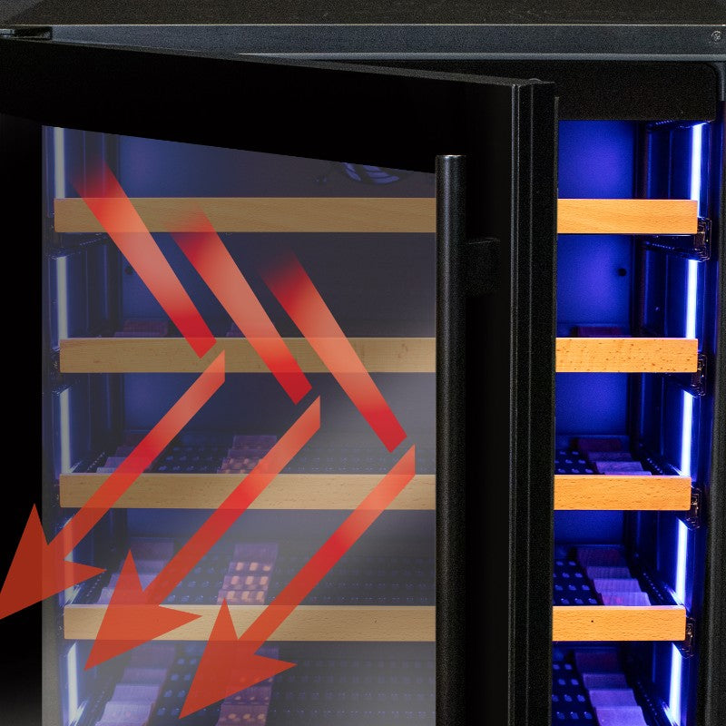 Allavino Reserva 67-Bottle Dual Zone Shallow Wine Cooler 71" VSW6771D-2BL