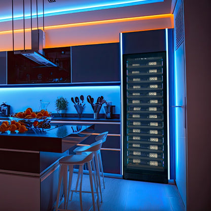 Allavino Wine Cooler 67 Bottle Single Zone Shallow Black Console VSW6771S-1BL