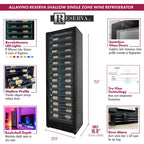 Allavino VSW6771S-1BL-WD 67-Bottle Single Zone Wine Refrigerator
