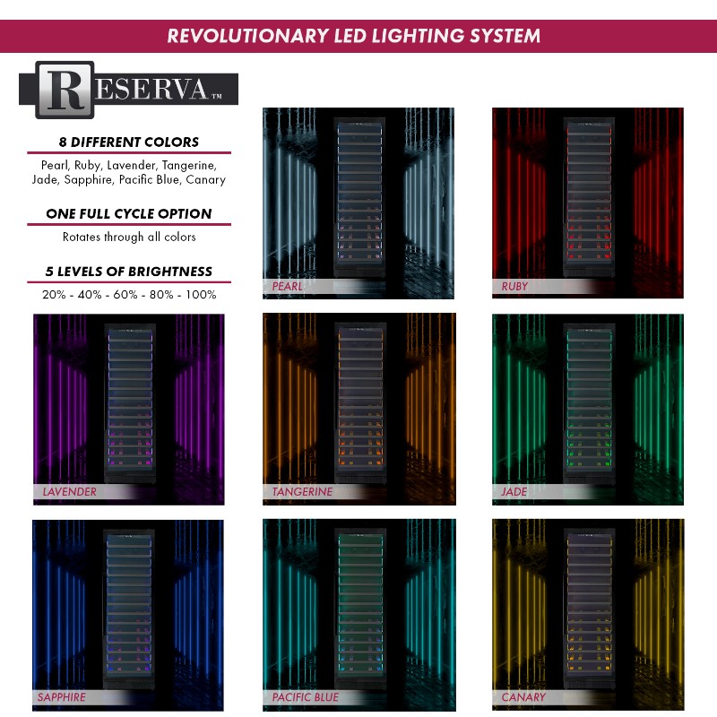 Allavino Wine Cooler 67 Bottle Single Zone Shallow Black Console VSW6771S-1BL