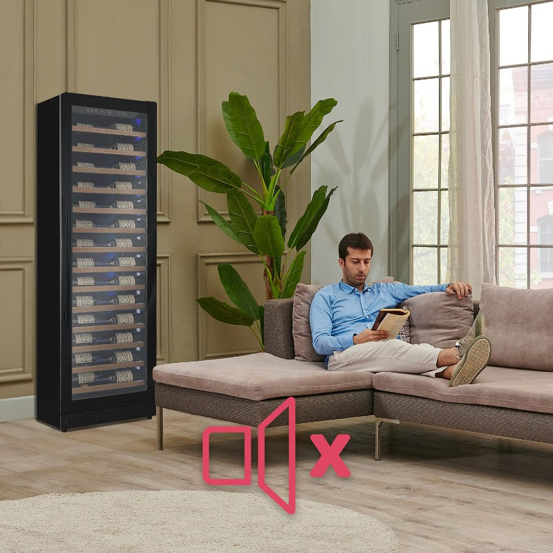 Allavino Wine Cooler 67 Bottle Single Zone Shallow Black Console VSW6771S-1BL