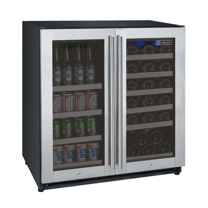 Allavino 30" Dual Zone Wine & Beverage Fridge – 30 Bottle / 88 Can VSWB30-2SF20