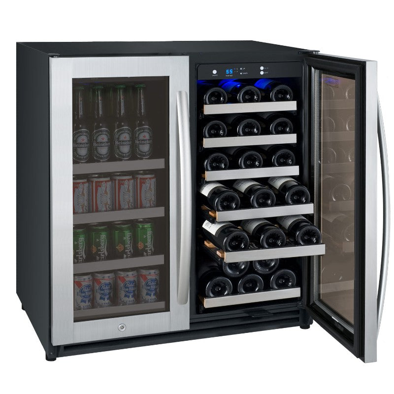 Allavino 30" Dual Zone Wine & Beverage Fridge – 30 Bottle / 88 Can VSWB30-2SF20