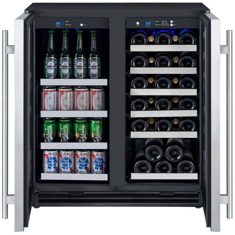 Allavino 30" Dual Zone Wine & Beverage Fridge – 30 Bottle / 88 Can VSWB30-2SF20
