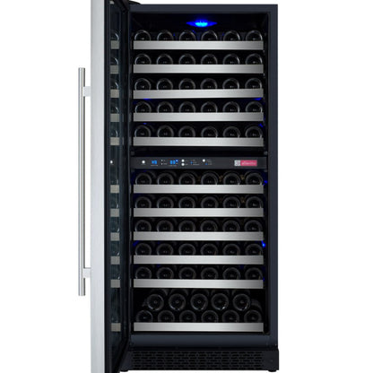 Allavino Wine Refrigerator 121 Bottle Dual Zone Tru-Vino Stainless Steel VSWR121-2SL20