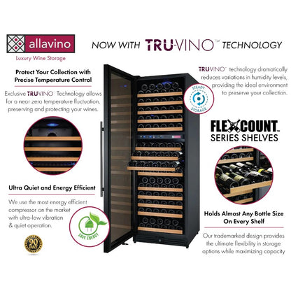 Allavino 24" Wine Refrigerator 172-Bottle Dual Zone Tru-Vino VSWR172-2BL20