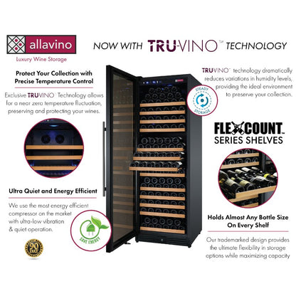 Allavino 24" Wine Refrigerator 177-Bottle Single Zone Tru-Vino VSWR177-1BL20