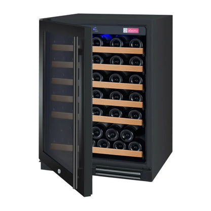Allavino 56-Bottle Single Zone Built-In Wine Refrigerator FlexCount in Black VSWR56-1BL20