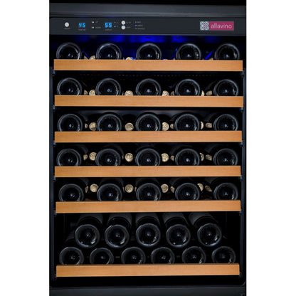 Allavino 56-Bottle Single Zone Built-In Wine Refrigerator FlexCount in Black VSWR56-1BL20