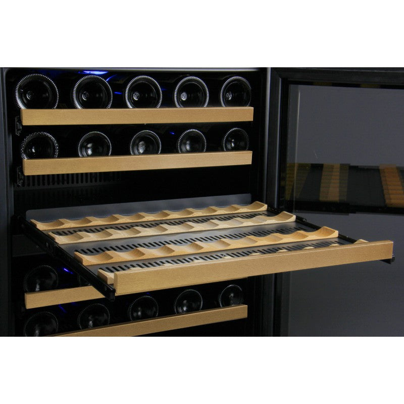 Allavino 56-Bottle Single Zone Built-In Wine Refrigerator FlexCount in Black VSWR56-1BL20