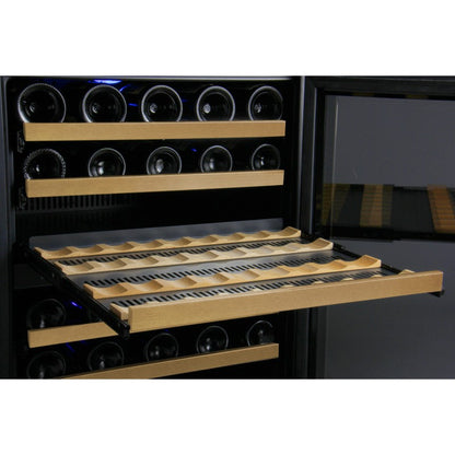Allavino 56-Bottle Single Zone Built-In Wine Refrigerator FlexCount in Black VSWR56-1BL20