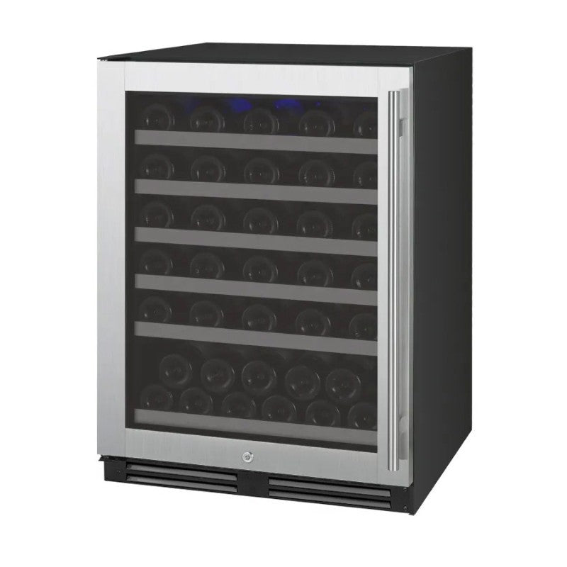 Allavino 56-Bottle Single Zone Built-In Wine Refrigerator FlexCount in Stainless Steel VSWR56-1SL20