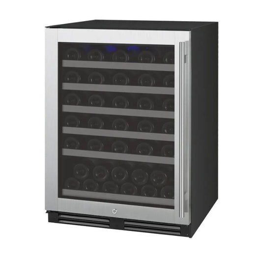 Allavino 56-Bottle Single Zone Built-In Wine Refrigerator FlexCount in Stainless Steel VSWR56-1SL20