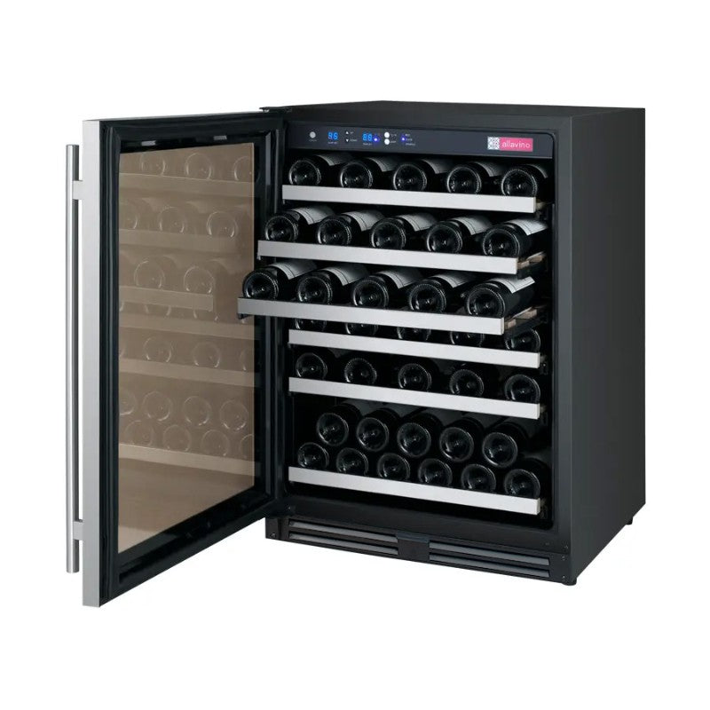 Allavino 56-Bottle Single Zone Built-In Wine Refrigerator FlexCount in Stainless Steel VSWR56-1SL20