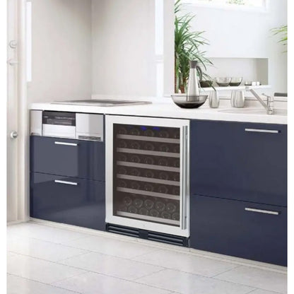 Allavino 56-Bottle Single Zone Built-In Wine Refrigerator FlexCount in Stainless Steel VSWR56-1SL20