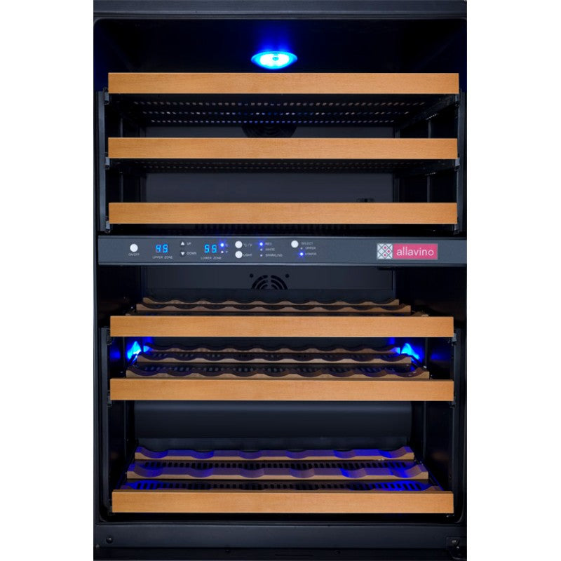 Allavino VSWR56-2BL20 56-Bottle Dual Zone Wine Refrigerator