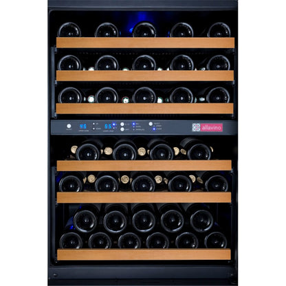 Allavino 56-Bottle Dual Zone Built-In Wine Refrigerator FlexCount in Black VSWR56-2BL20
