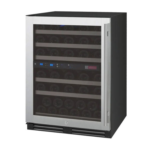 Allavino 56-Bottle Dual Zone Built-In Wine Refrigerator FlexCount in Stainless Steel VSWR56-2SL20