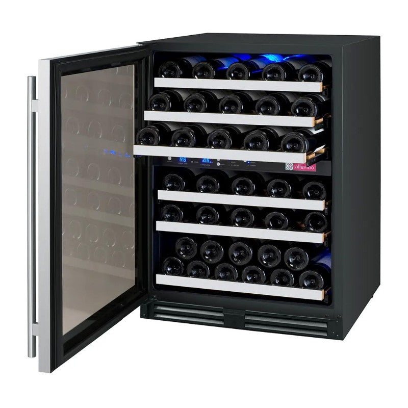 Allavino 56-Bottle Dual Zone Built-In Wine Refrigerator FlexCount in Stainless Steel VSWR56-2SL20