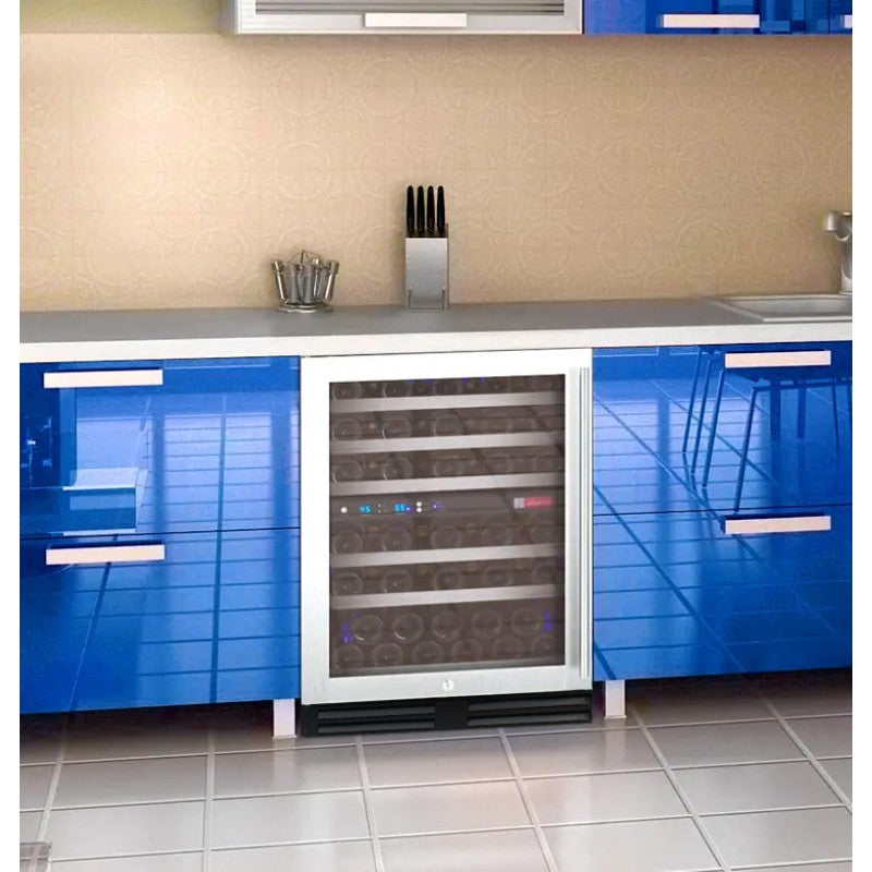 Allavino 56-Bottle Dual Zone Built-In Wine Refrigerator FlexCount in Stainless Steel VSWR56-2SL20