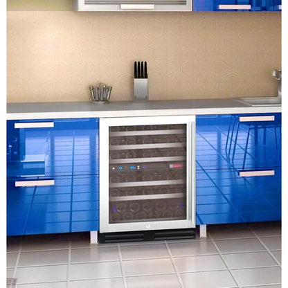 Allavino 56-Bottle Dual Zone Built-In Wine Refrigerator FlexCount in Stainless Steel VSWR56-2SL20