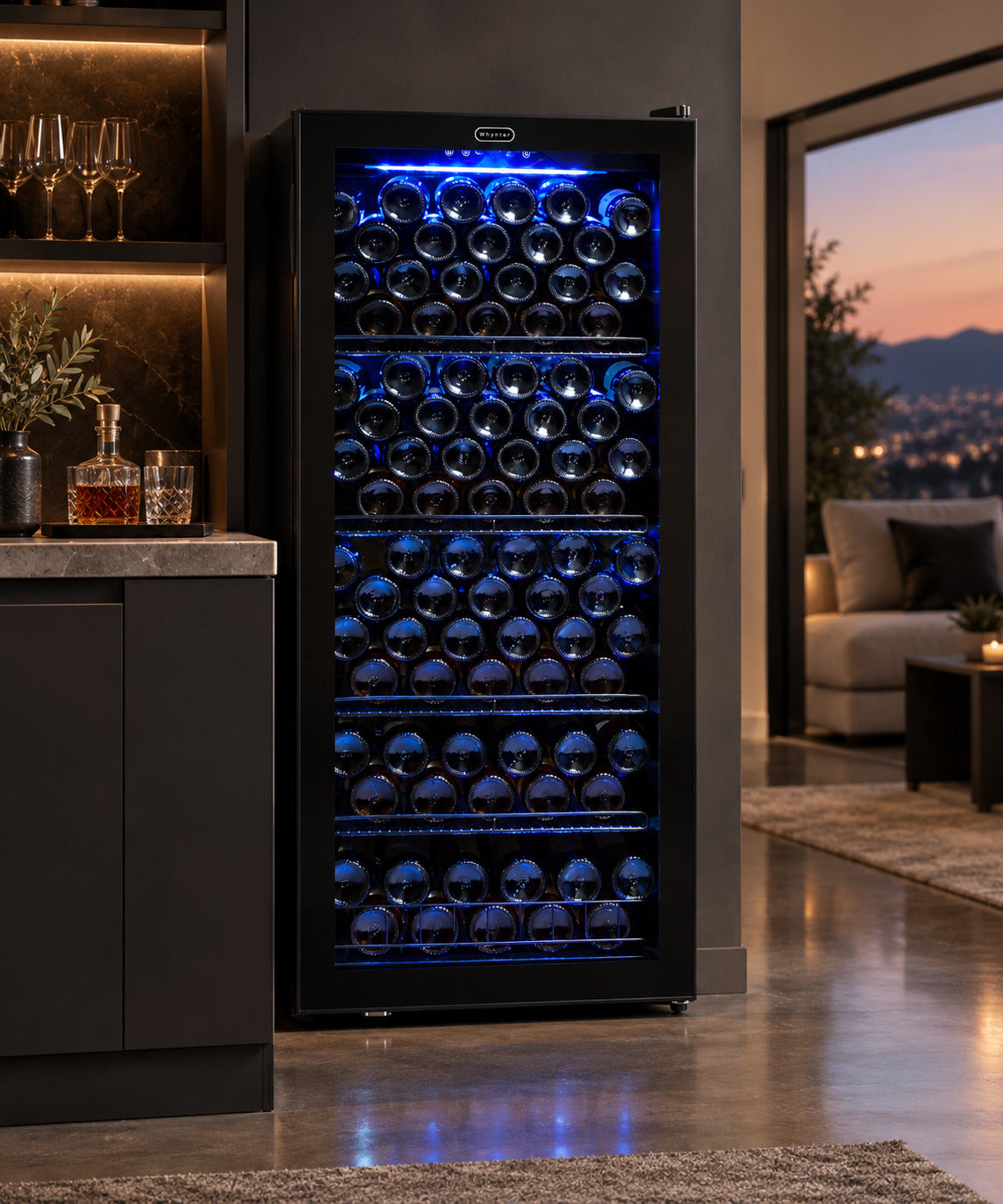 Whynter 124-Bottle Wine Refrigerator FWC-1201BB