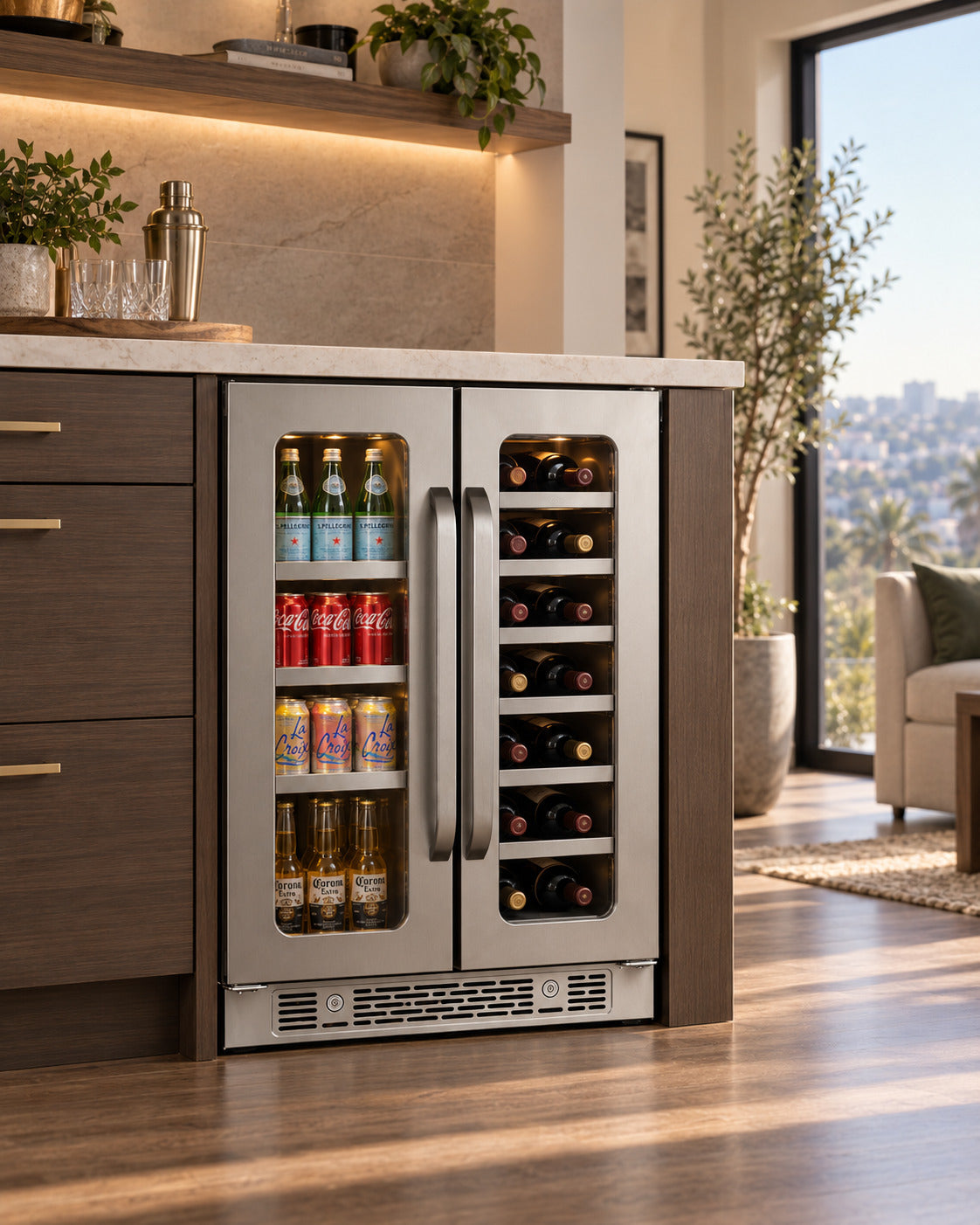 Whynter 76-Can Dual Zone Wine Fridge BSR-6020FDS