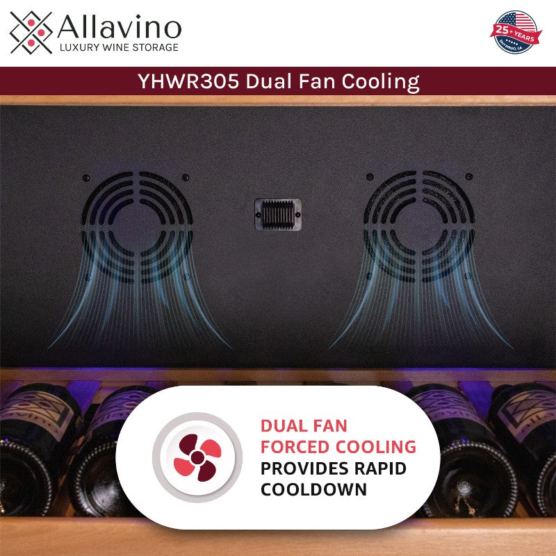 Allavino Wine Refrigerator 277 Bottle Single Zone Tru-Vino Black – YHWR305-1BL20