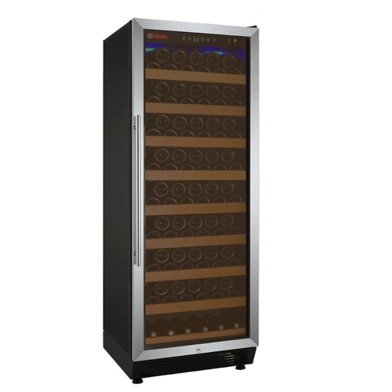Allavino Wine Refrigerator 99 Bottle Single Zone Black Door YHWR99-1SR20