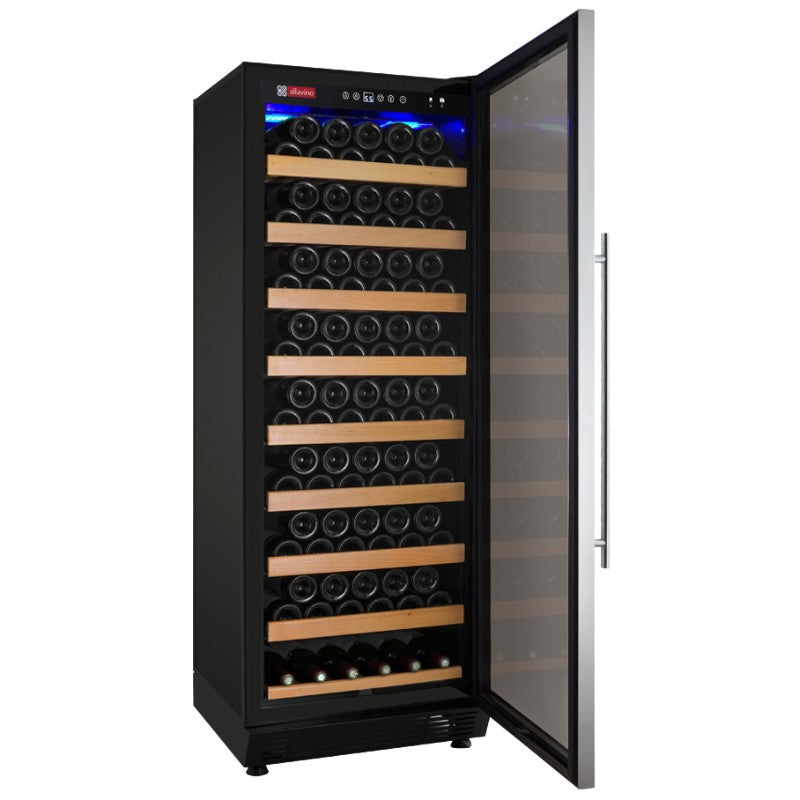 Allavino Wine Refrigerator 99 Bottle Single Zone Black Door YHWR99-1SR20