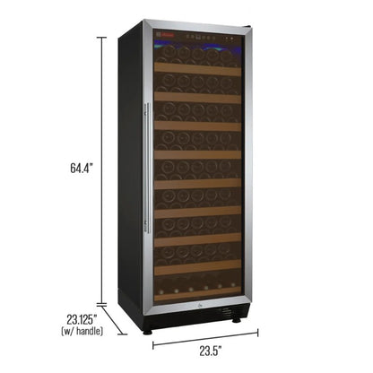 Allavino Wine Refrigerator 99 Bottle Single Zone Black Door YHWR99-1SR20