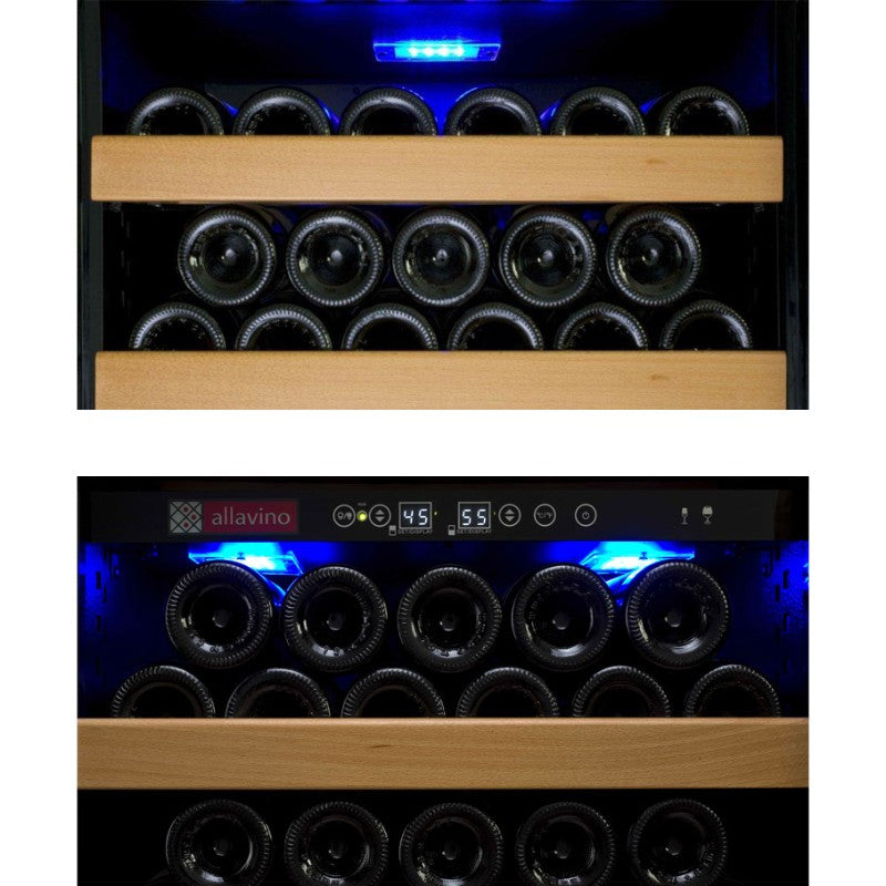 Allavino YHWR99-2BR20 99-Bottle Dual Zone Wine Refrigerator